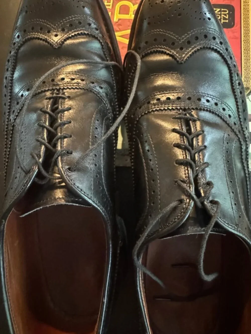 Allen Edmonds McAllister Black Wingtip Oxford Dress Shoes — Men’s 11.5 D